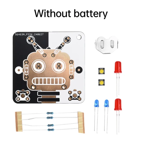 Robot LED Electronics Beginner Learning Welding Fun DIY Kit LED Light Emitting Tube Module - Image 6