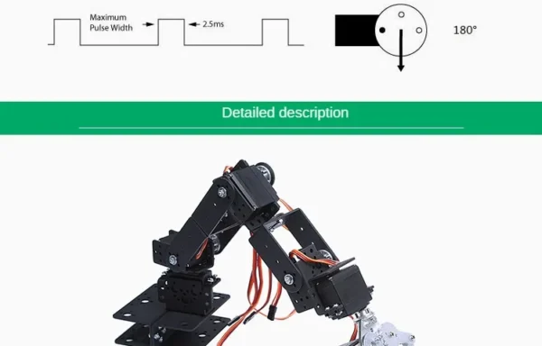 360 Degrees 6 DOF Robot Metal Alloy Mechanical Arm Claw Kit MG996R for Arduino Robotics Kit Educational Ps2 Programmable Toys - Image 8