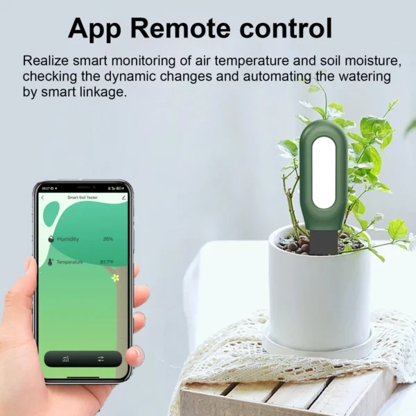 Haozee Tuya Smart Zigbee Soil Tester Temperature and Humidity Meter Thermo Hygrometer Garden Automation Irrigation Detector - Image 3