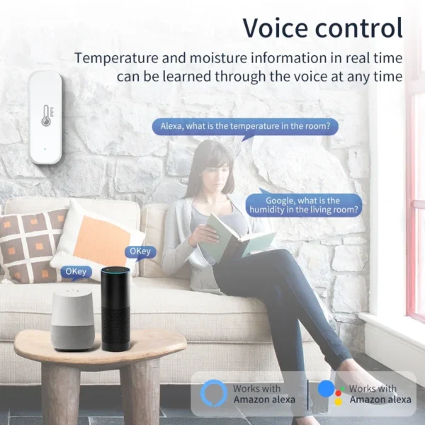 Zigbee 3.0 Smart Temperature Humidity Sensor Thermometer Hygrometer for Tuya Smart Home Alexa Google Assistant Battery Powered - Image 6