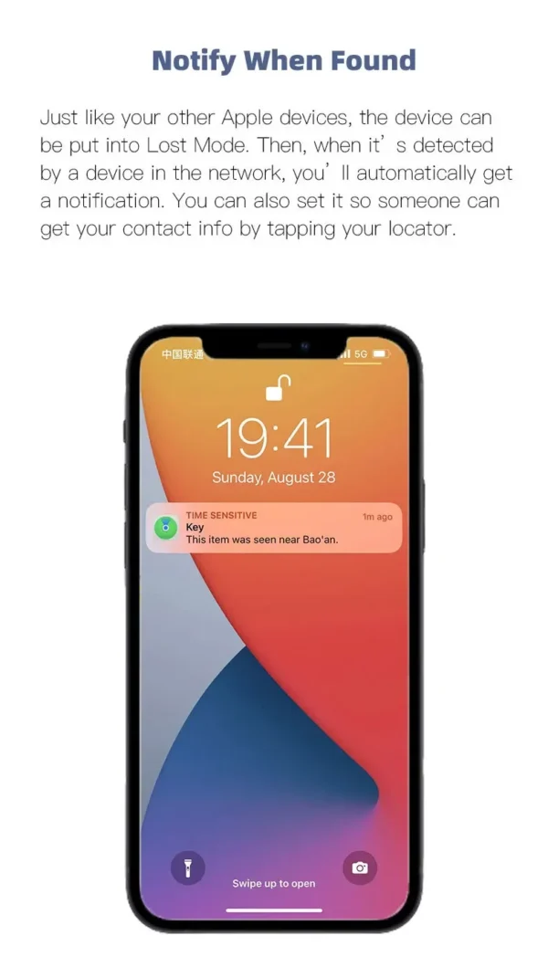 Mini Anti-Lost Tracking Device Bluetooth Works with Apple Find My APP Smart Tag Kid Pet GPS Tracker Alarm Reminder Positioner - Image 12