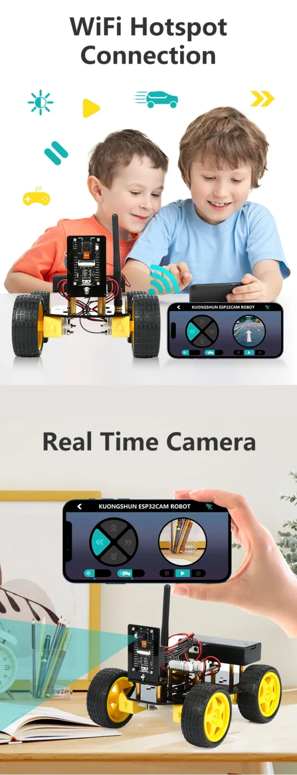 ESP32 Smart Robot Car Kit Remote Control Car for Arduino Programming Project STEM Education Science Coding Kit - Image 8