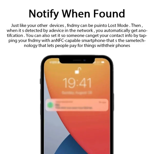 Mini Anti-Lost Tracking Device Bluetooth Works with Apple Find My APP Smart Tag Kid Pet GPS Tracker Alarm Reminder Positioner - Image 4
