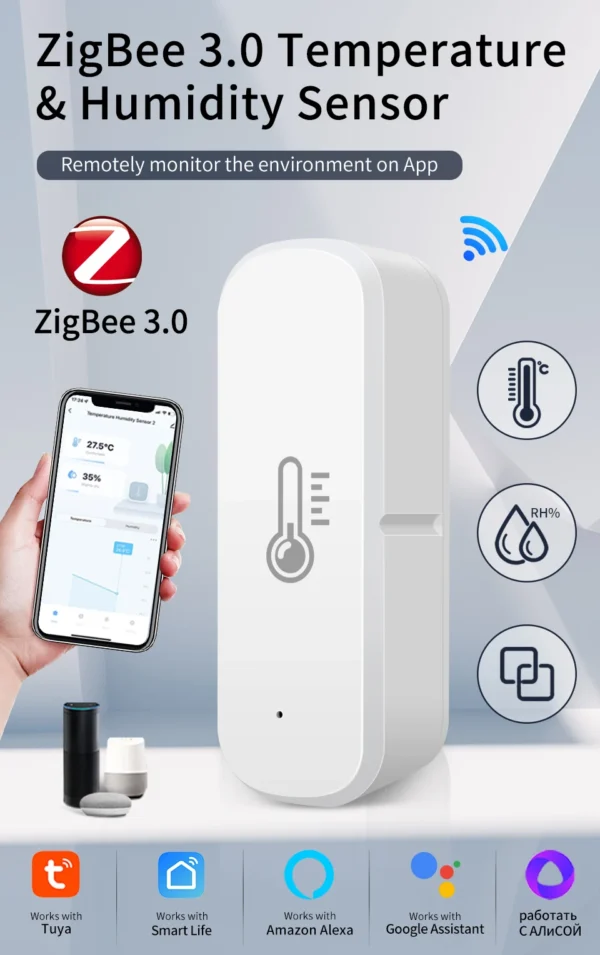 Zigbee 3.0 Smart Temperature Humidity Sensor Thermometer Hygrometer for Tuya Smart Home Alexa Google Assistant Battery Powered - Image 7