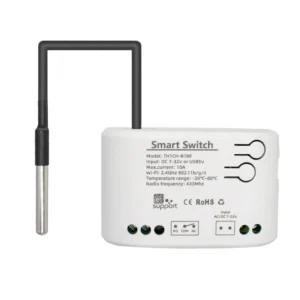 WiFi Smart 7V-32V Temperature Humidity Monitoring Thermostat Sensor Passive Dry Contact WiFi Switch Relay Alexa Compatible